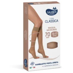 Sauber Gambaletto 70 DEN 13-17 mmHg punta aperta per il microcircolo taglia 3 colore beige