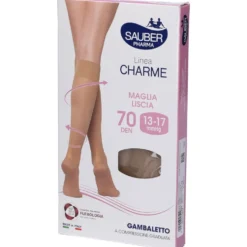 Sauber gambaletto Desa Pharma 70 den beige tg 4 - Calza a compressione per il microcircolo, 1 paio