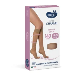 Sauber Gambaletto Open Toe 140 denari - Gambaletto Sauber per insufficienza venosa, beige taglia 3