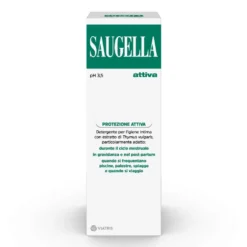 Saugella Attiva Verde - Detergente Intimo a pH 3.5 con Estratto di Timo, 250ml