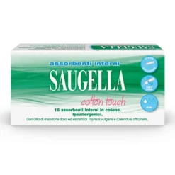 Saugella Cotton Touch - Assorbenti interni mini per la protezione dei flussi leggeri, 16 pezzi