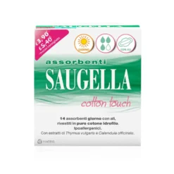 Saugella Cotton Touch - Assorbenti Esterni Giorno con Ali, 14 Pezzi
