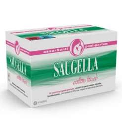 Saugella Cotton Touch - Assorbenti post partum per le perdite abbondanti, 10 pezzi