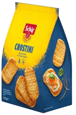 Schar Crostini - Fette di pane tostato senza glutine per gli antipasti, crostini Schar 175 g