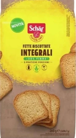 Schar Fette Biscottate Integrali - Fette biscottate senza glutine e lattosio, 260 g