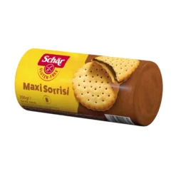 Schar Maxi Sorrisi Biscotti con Crema al Cioccolato Senza Glutine, 250g