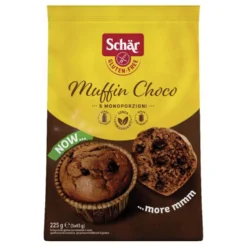 Schar Muffin Choco Drschar - Muffin al cioccolato senza glutine e lattosio, 225 g