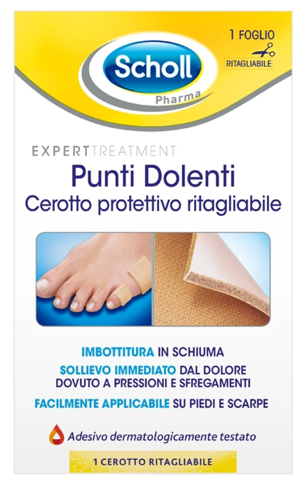 Scholl Cerotto Ritagliabile Calli e Duroni Protezione, 1 pezzo
