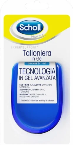 Scholl Talloniera in Gel Grande Taglia 41-46, 1 paio