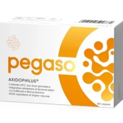 Schwabe Pharma Pegaso Axidophilus - Integratore di probiotici per il meteorismo, 60 capsule