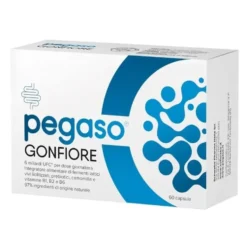 Schwabe Pharma Pegaso Gonfiore - Integratore alimentare per il gonfiore e il meteorismo, 60 capsule