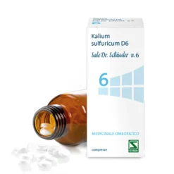 Schwabe Pharma Sali Dr. Schüssler - Kalium sulfuricum D6 Sale Dr. Schussler N.6 (solfato di potassio), 200 Compresse