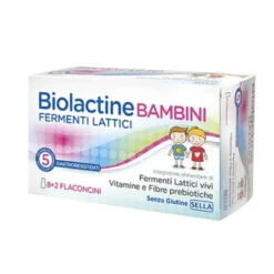 Sella Biolactine Bambini - Integratore probiotico per la flora intestinale, 10 flaconcini da 8 ml