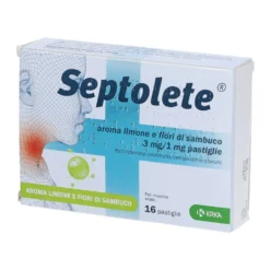 Septolete Aroma Limone e Fiori di Sambuco 3mg/1mg per mucosa Orale, 16 pastiglie