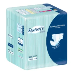 Serenity Classic Super - Pannolone a mutandina taglia XL per l'incontinenza grave, 15 pezzi