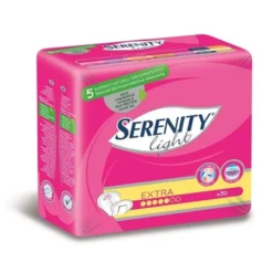 Serenity Light Lady Extra - Assorbenti anatomici per incontinenza, 30 pezzi