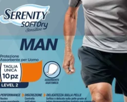 Serenity Man Sensitive Protezione assorbente per incontinenza maschile Livello 2, 10 protezioni