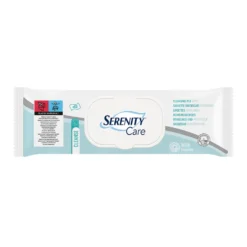 Serenity Salviette Detergenti - Salviette umidificate per il corpo e le parti intime, 63 salviette
