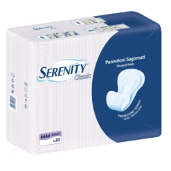 Serenity Soft Dry - Pannoloni sagomati maxi per l'incontinenza con aloe, 30 pezzi