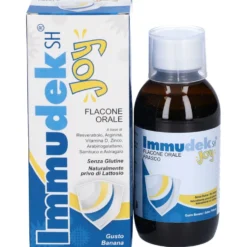 Shedir Pharma Immudek SH Joy - Integratore per le difese immunitarie gusto banana, 200 ml
