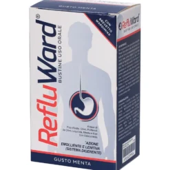 Shedir Pharma refluward - Integratore per il reflusso gastro-esofageo gusto menta, 20 bustine 10 ml