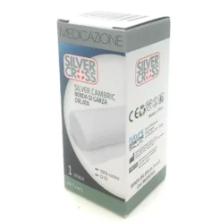 Silver Cross Silver Cambric - Benda di garza orlata per medicazioni, 1 pezzo da 7 cm x 5 m