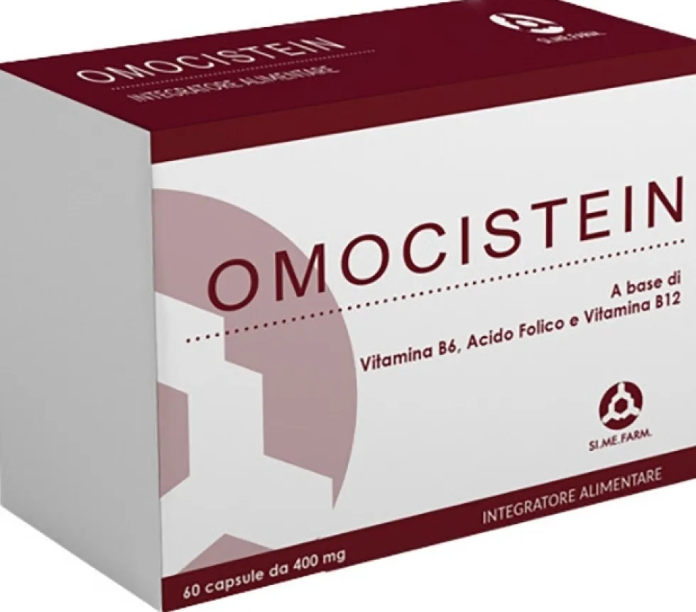 Si.me.farm Omocistein - Integratore per l'omocisteina e il microcircolo, 60 capsule