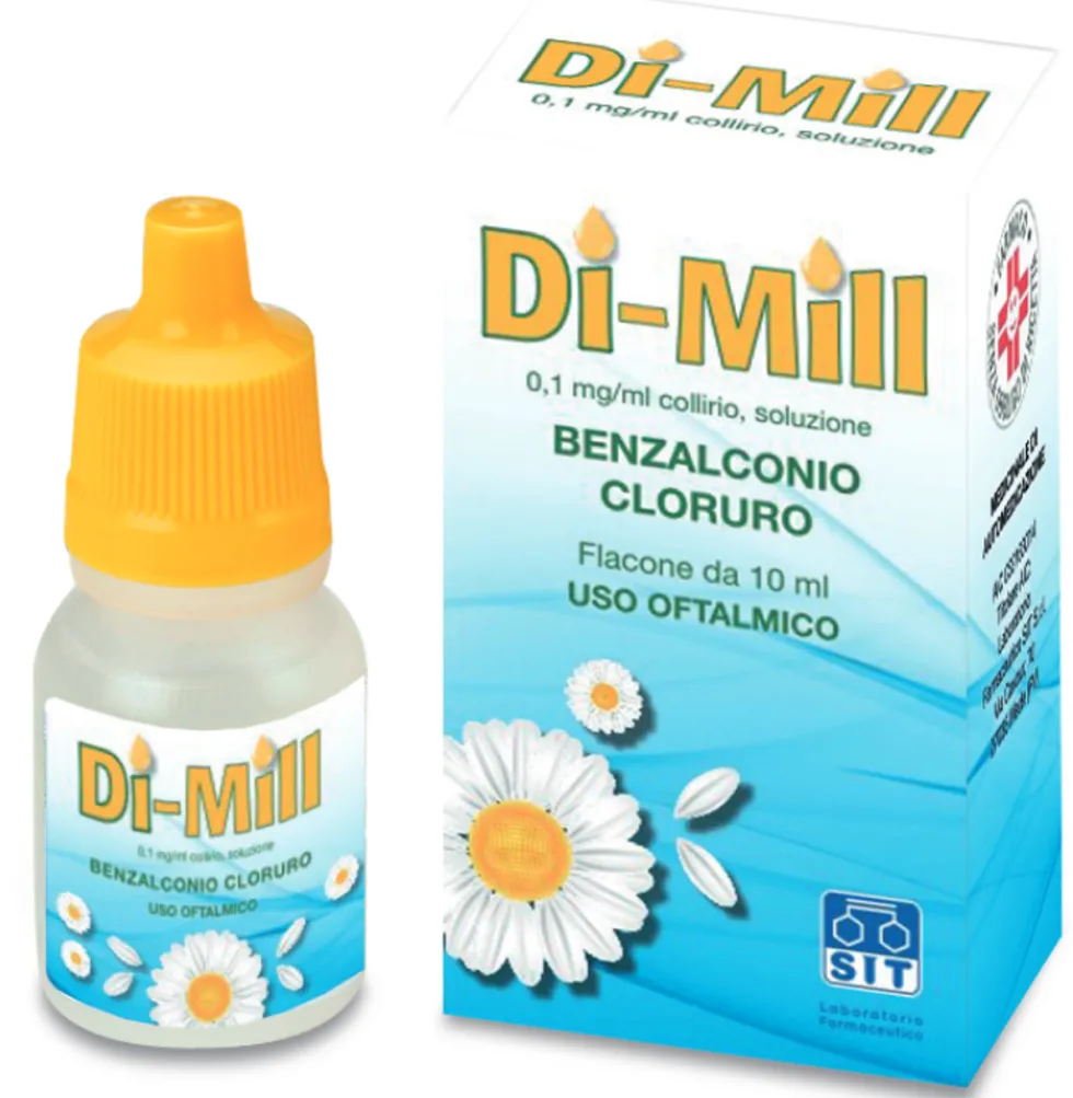 SIT Di-Mill 0,01% Collirio per Occhi Rossi e Congestione Oculare, 10ml