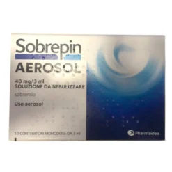 Sobrepin Aerosol Soluzione da Nebulizzare 40mg/3ml Sobrerolo Mucolitico Fluidificante, 10 Fiale da 3ml