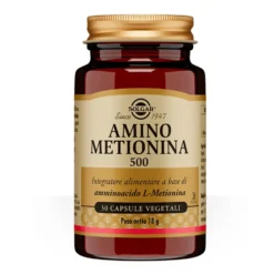 Solgar Amino Metionina 500 - Integratore alimentare per la disintossicazione, 30 capsule vegetali