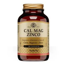 Solgar Cal Mag Zinco - Integratore alimentare per il benessere di ossa e muscoli, 100 tavolette