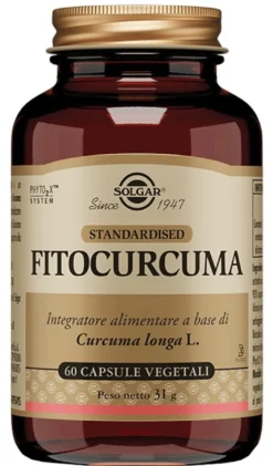 Solgar Fitocurcuma - Integratore alimentare ad azione antiossidante, 60 capsule vegetali