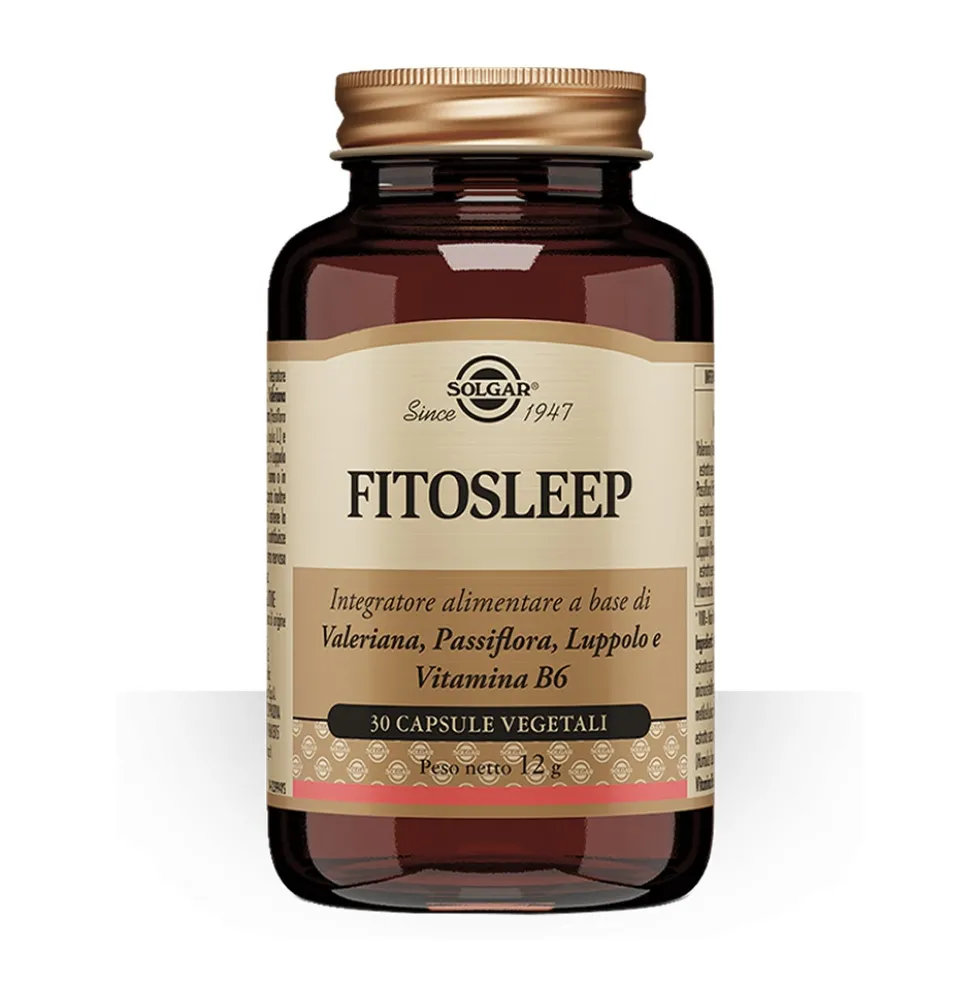 Solgar Fitosleep Integratore Sonno e Rilassamento, 30 Capsule Vegetali