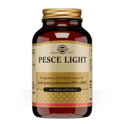 Solgar Pesce Light - Integratore alimentare di omega-3 per la funzione cardiaca, 60 perle softgel