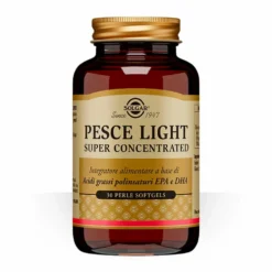 Solgar Pesce Light Super Concentrated - Integratore di omega-3 per la funzione cardiaca, 30 perle