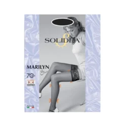 Solidea Marilyn 70DEN 12-15 mmHg - Collant autoreggente compressivo per il microcircolo taglia 3M colore glacè, 1 paio