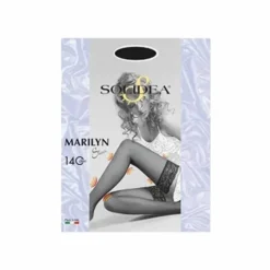 Solidea Marilyn 140DEN 18-21 mmHg - Collant autoreggente compressivo per il microcircolo taglia 4L colore nero, 1 paio