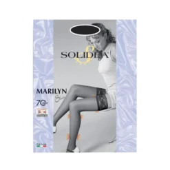 Solidea Marilyn 70DEN 12-15 mmHg - Collant autoreggente compressivo per il microcircolo taglia 4L colore glacè, 1 paio
