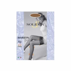Solidea Marilyn 70DEN Sheer 12-15 mmHg - Collant autoreggente compressivo per il microcircolo taglia 3ML colore camel, 1 paio