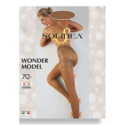 Solidea Wonder Model 70 DEN Sheer 12-15 mmHg - Collant compressivo per il microcircolo taglia 5XXL colore camel, 1 paio
