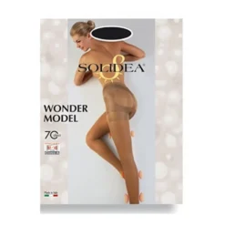 Solidea Wonder Model 70 DEN Sheer 12-15 mmHg - Collant compressivo per il microcircolo taglia 4XL colore nero, 1 paio