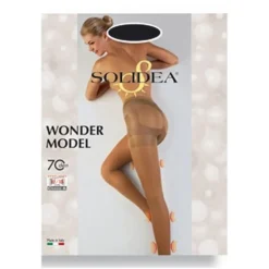 Solidea Wonder Model 70 DEN Sheer 12-15 mmHg - Collant compressivo per il microcircolo taglia 5XXL colore nero, 1 paio