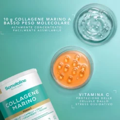 Somatoline Collagene Marino Integratore per la pelle e le cartilagini con vitamina C, 278 g