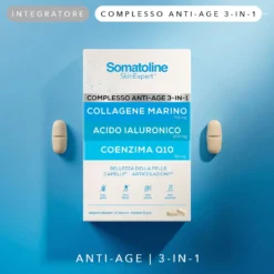 Somatoline Complesso Anti Age 3in1 Integratore per la pelle capelli e articolazioni, 45 compresse