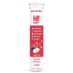 Somatoline HyDrop Electrolyte Integratore per l'idratazione gusto frutti rossi, 20 compresse
