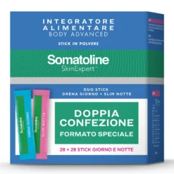 Somatoline Skin Expert Body Advance - Integratore drenante per il controllo del peso, 2 x 28 stick
