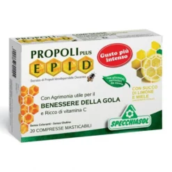 Specchiasol Propoli Plus Epid limone e miele - Compresse per il benessere della gola, 20 compresse