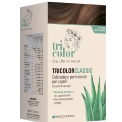 Specchiasol Tricolor Classic 4 Castano - Tinta permanente per i capelli bianchi, 2 applicazioni