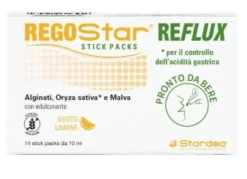 Stardea Regostar Reflux stick pack - Integratore per l'acidità e il reflusso, 14 stick da 10 ml