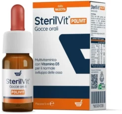 Sterilfarma Sterilvit Polivit - Integratore multivitaminico per le difese, Sterilvit gocce 5 ml
